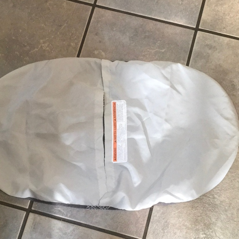 Bassinet pillow/cushion cover gray - Picture 2 of 3